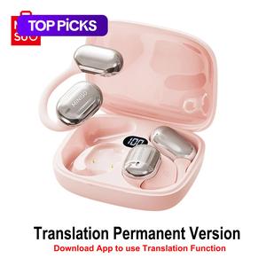MINISO Open MS162 OWS Translation Wireless Bluetooth Earphones Support 135 Languages Real Time Bluetooth Translation Earbuds Sports Wireless Earbuds Support Playing Music