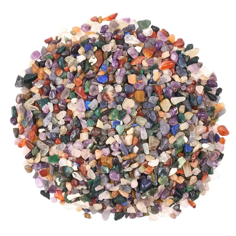 Crystal Chips Gemstone Tumblestone Mix Indian 4-15 mm 1