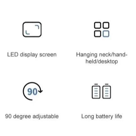 USB Handheld Mini Foldable Neck Hanging Fan 5-Speed Rechargeable 4