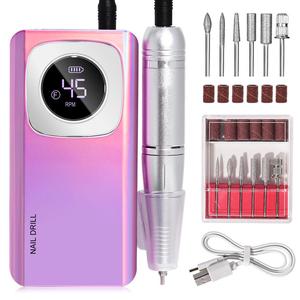 Portable Electric Nail Drill, 1 Set Nail Polishing Machine, Variable Speed Electric Nail File Tool for Home Nail Art