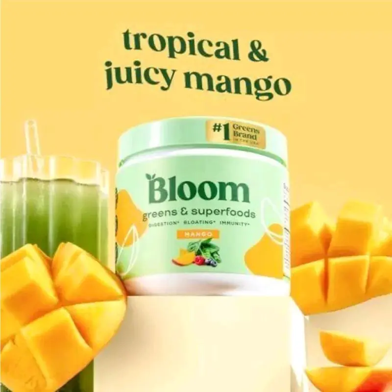 Bloom Nutrition  & Superfoods - Natural Supplement for Healthier Lifestyle Edible Fitness Healthcare Dietary bloom  Green powder  bloom nutrition uk free soul greens mango Vitamin 1