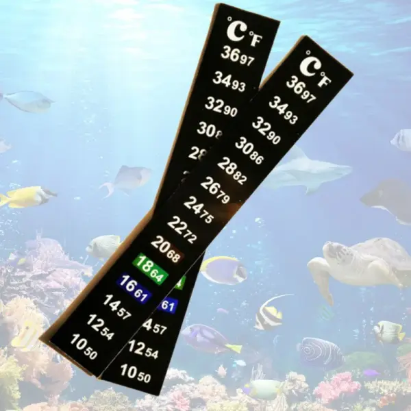 5Pcs/10Pcs Aquarium Fish Tank Strip Stick-on discolor Thermometer Sticker Adhesive Sticky Dual Scale Sticker Temperature Tools 4