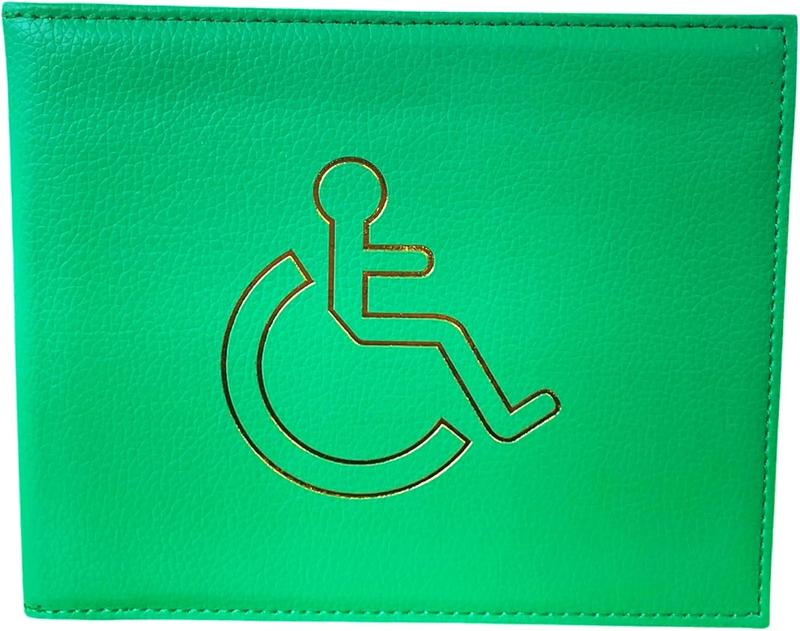 Disabled Blue Badge and Timer Holder Wallet Protector Material Disability Parking Permit Holder (Green) 4