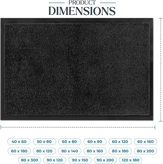 Washable Dirt Trapper Door Mats Indoor & Outdoor, Heavy Duty Non Slip Doormats, Stylish Rubber Backed Floor Mat, Super Absorbent Front Door Mat, Entrance Rug for Kitchen Plaid Non-slip gypsy home 2