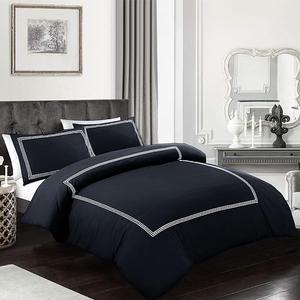 Poly Cotton Bratta Stitch Duvet Cover Set With Pillowcases- 100% Luxrious Poly Cotton- Easy Care & Machine Washable