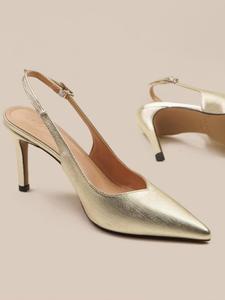 Women's Fashionable Metallic Stiletto Heels, Elegant Pointed Toe High Heel Shoes for Party, Banquet, Fashionable Shoes for Daily Wear, Classy