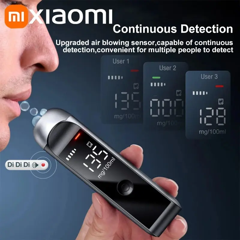 Xiaomi 2025 Automatic Professional Breath Alcohol Tester Breathalyzer 1
