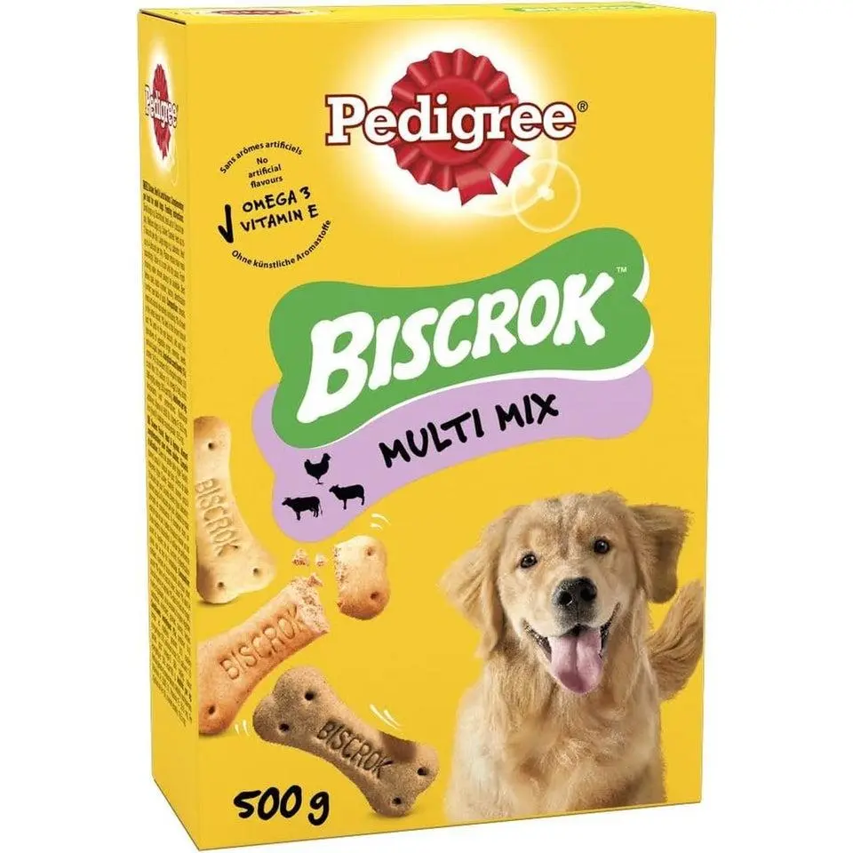 Biscrok Multi Mix - Dog Treats - Bone-Shaped Biscuits - 500 G