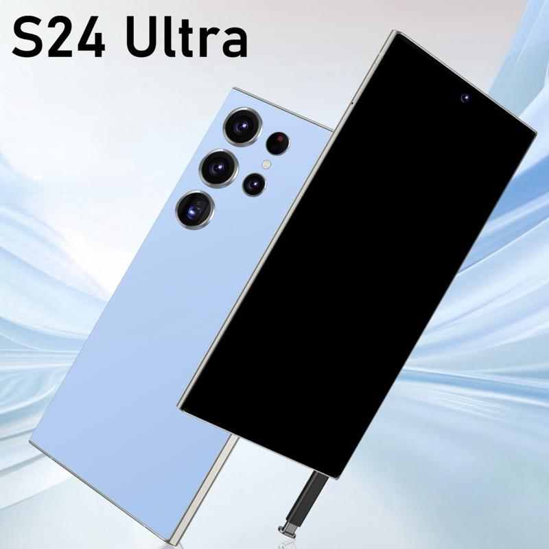 Product Introduction of S24 Ultra Smartphone with Stylus Pen | 6.6" Curved HD+ Display | 3GB RAM + 64GB | 4500mAh Battery | Global 4G LTE Charging Expandable Fingerprint Rear Screen Cellphone Card Camera 25
