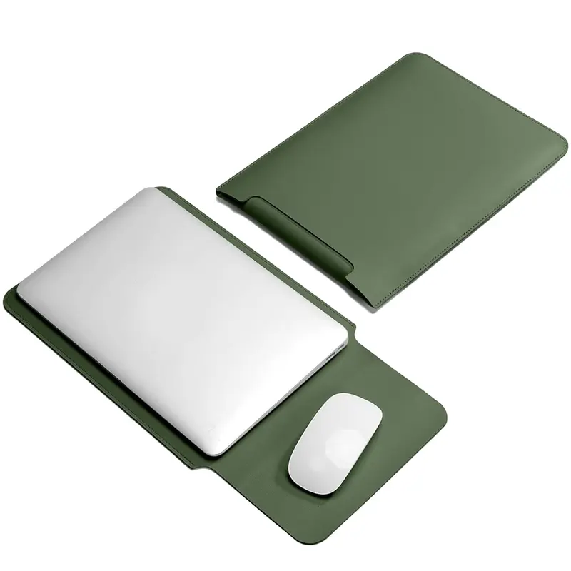 Laptop Bag, 13/13.3/14/15/15.4/15.6/16 Inch, Notebook Computer Mouse Pad, Pu Leather Bladder Bag, Computer Bag Accessories 3