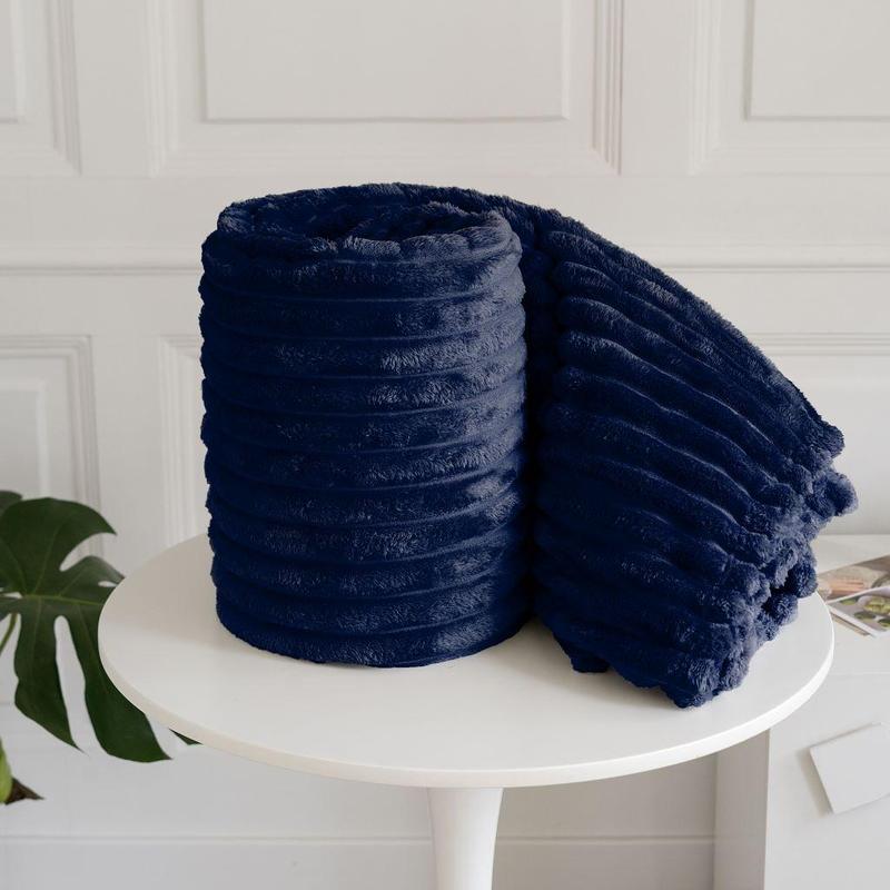 Luxury Chunky Cord Ribbed Throw, Mink Throw, Mink Blanket Over Sofa Bed Super Soft Large Fluffy Blankets Roll-Packed -Available in Multiple Colors 6