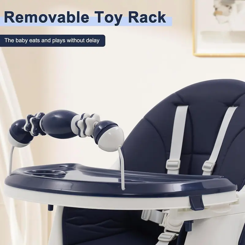 3-in-1 Baby High Chair with Playstand Children's Highchairs with Removable Tray Adjustable Folding Sate with Reclining Function Combination, Adjustable Foldable Baby Chairs (from 6 Months) 5