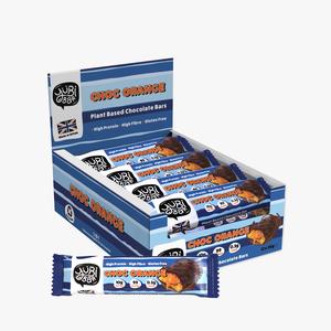 Yubi Bar Choc Orange 12 Pack - Protein Bars - 99 Calories, High Protein and High Fibre, Low Sugar, Gluten Free and Dairy Free Snacks with Milk Chocolate, Chocolate Orange Flavoured