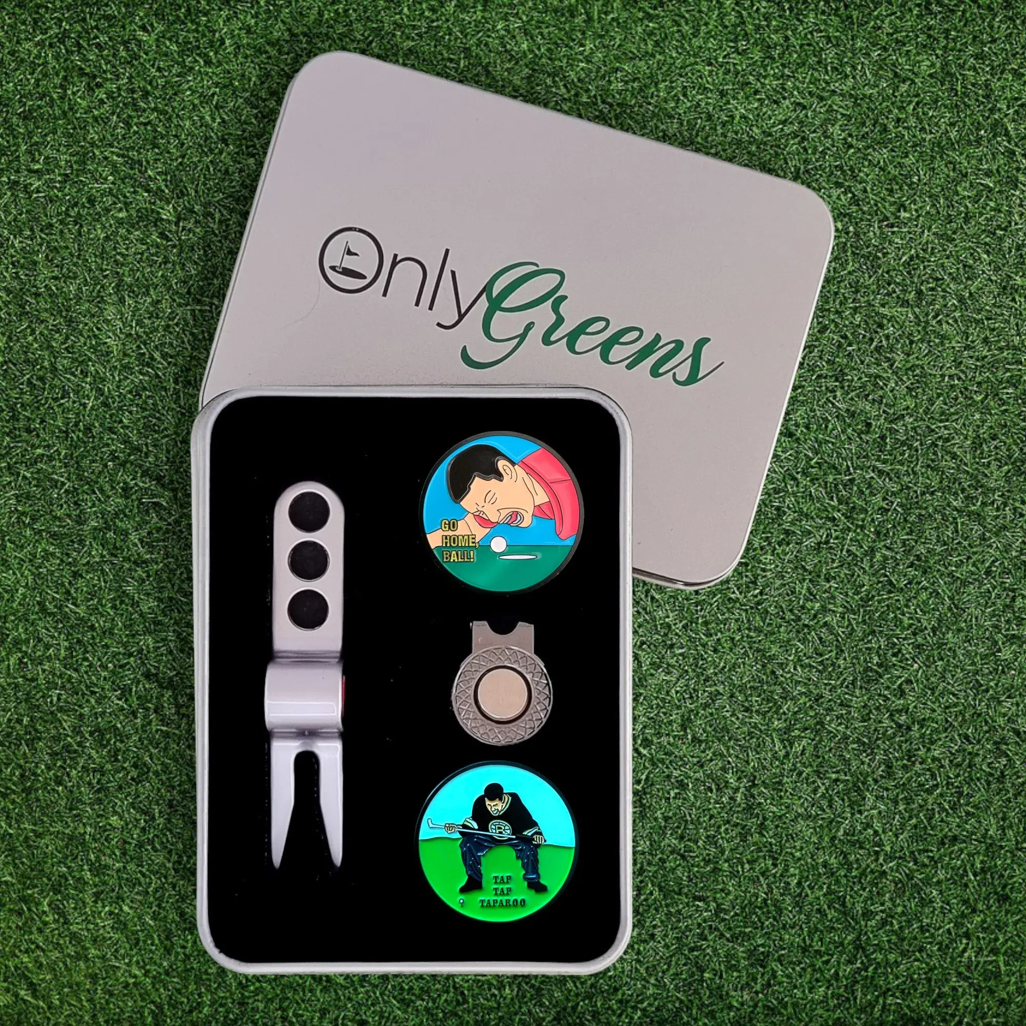 Scotty Divot Tool & Ball Marker Gift Set - Happy Gilmore | Complete in Gift Tin