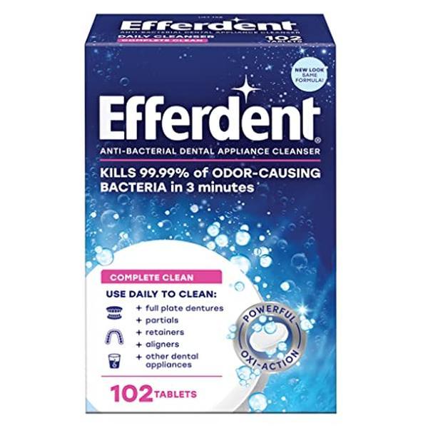 Efferdent Original Anti-Bacterial Denture Cleanser Tablets | 102 Count | Packaging May Vary 0