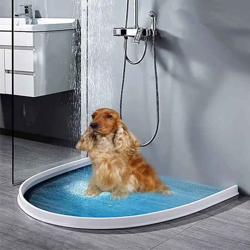 100CM Rubber Silicone Shower Barrier Water Stopper Bathroom Waterproof Strip 4