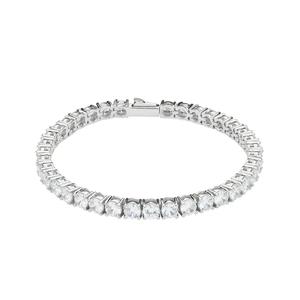 Mens 5mm Iced Out Tennis Bracelet - White Gold