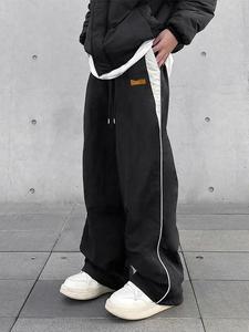 Men's Colorblock Print Zip Up Sweatpants, Casual Breathable Comfortable   Pants for Spring & Fall, Fashion Men's Clothes for Daily Wear, Trouser