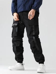 Men's Solid Color Flap Pocket Cargo Pants, Regular Fit Casual Comfy Breathable Trousers for Daily Outdoor Wear, Men Bottoms for Summer