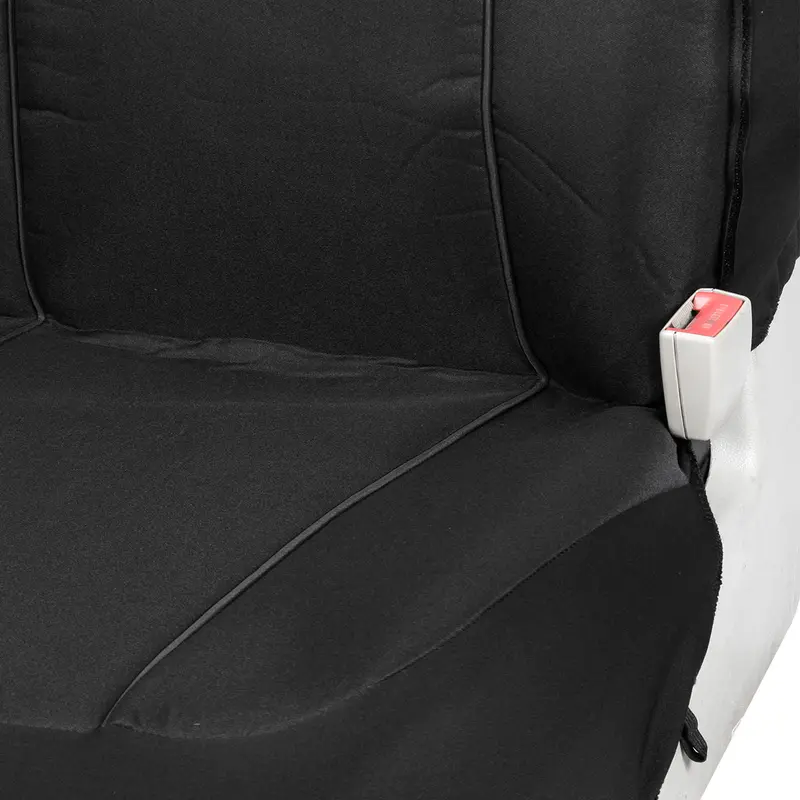 2+1 - Black And Black Piping - Premium Luxury Van Seat Covers Single Drivers And Double Passengers Seat Covers 4