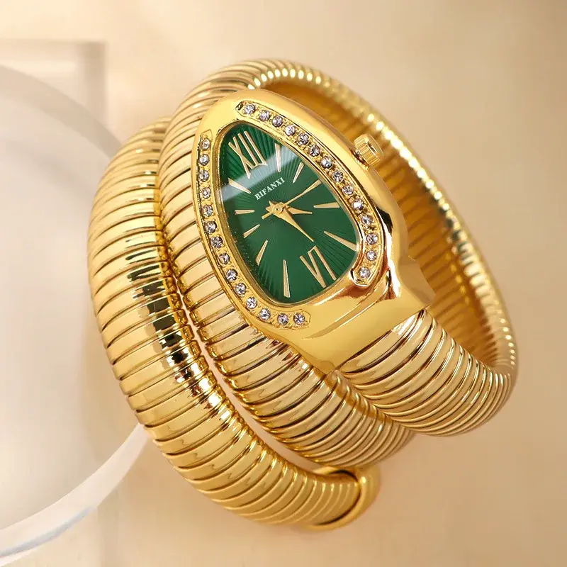 Snake Shape Women's Fashion Watch Creative Quartz Wristwatch Unique Bracelet Watch