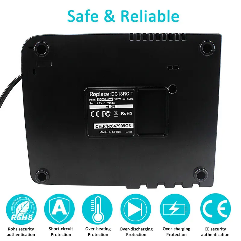 Fast Battery Charger Fit For Makita BL1830 BL1840 BL1850 7.2V-18V 3A LCD Display 5