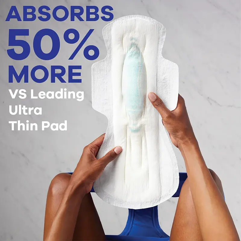 Always Maxi Feminine Pads for Women, Size 5 Extra Heavy Overnight Absorbency, with Wings, Unscented, Pack of 20 Comfort 2