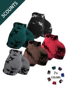 Women's Tie Dye Print High Waist Sports Shorts, Casual Comfy Breathable Seamless Skinny Shorts for Yoga Gym Workout, Ladies Sportswear for Spring & Fall