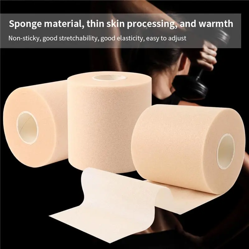 Foam Bandage Elbow Knee Pads Film Foam Underwrap Sports Pre-Wrap For Athletic Tape Sponge Skin Film Self-Adhesive Elastic 1