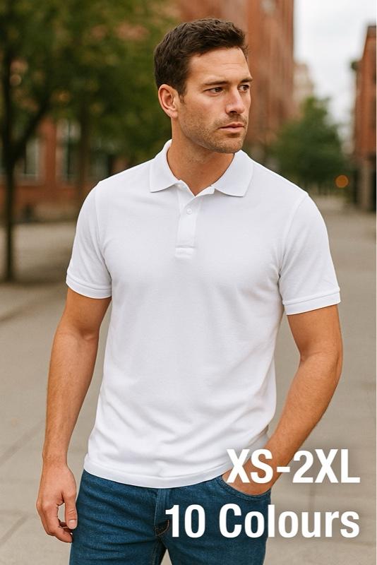 Product Introduction of 6 Pack Pique Polo Shirt Activewear T Shirt S / M / L / XL / 2XL / 2XL   Top Casual Menswear Plain Classic Clothes Collared Set Short Sleeves Outfit mens multicolor 8