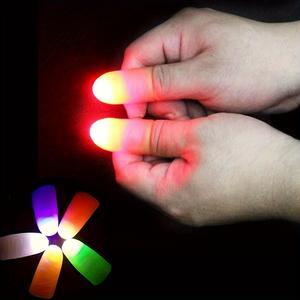 Magic Glow Finger Light, 2 Counts Novelty Thumb Toy for Nighttime Stage Performances, Party Favors Light Up Toy, Glow Party Supplies