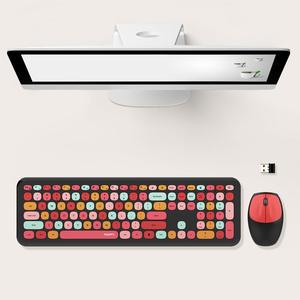 MOFii Wireless Keyboard & Mouse Combo (1 Set), Full-sized Plug and Play Keyboard, Silent Keycap Keyboard with USB-A 2.4G Receiver for Laptop, PC, Desktop, Rgb Backlit Keyboard