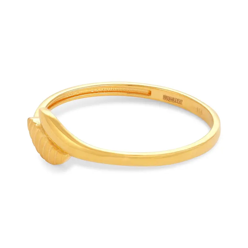 22ct Yellow Gold Small Leaf Unique Design Ring BF1224-RN85 1
