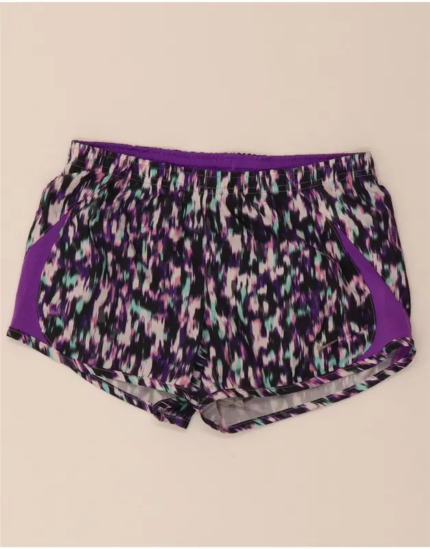 Pre-Owned Vintage NIKE Womens Abstract Pattern Sport Shorts UK 6 XS Multicoloured Polyester 1