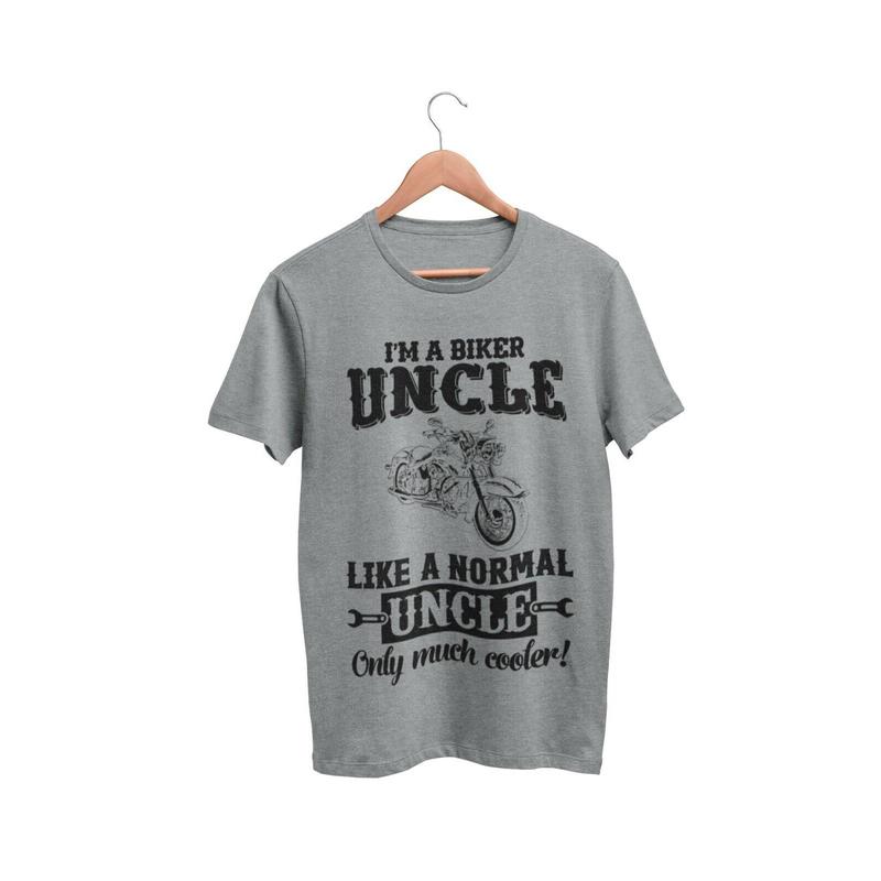 Funny I'M A BIKER UNCLE LIKE A NORMAL UNCLE ONLY MUCH COOLER T Shirt Motorcycle 5