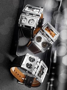 Men's Street Style Rectangle Dial Quartz Watch, Fashion Watch for Party, Daily Clothing Decor, Trendy All-match & Exquisite Watch for Birthday Gift with Box