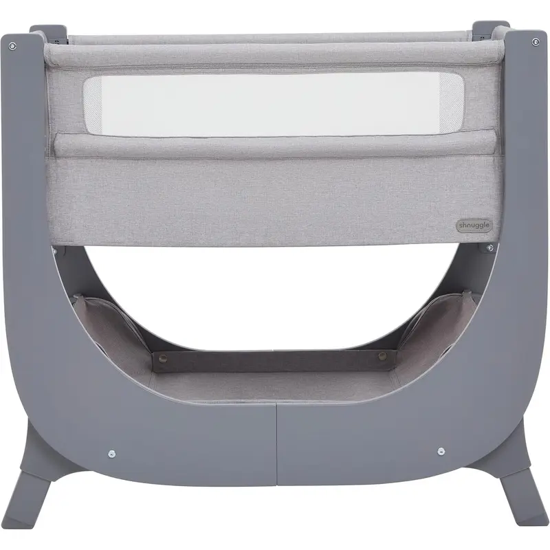 Bedside Crib | Height Adjustable baby Bed with Mattress (Grey) 8