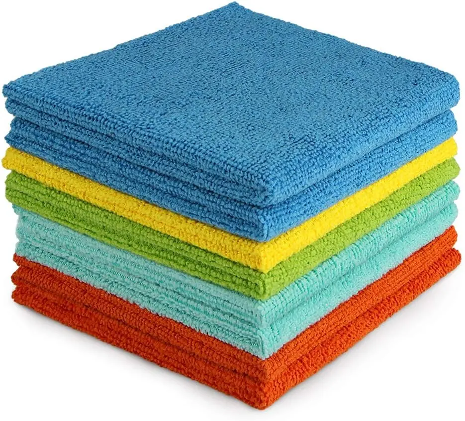 Microfibre Cloth Pack of 8, Multifunctional Reusable Cleaning Cloths House, Kitchen, Car, Motorbike, Windows
