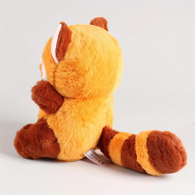 Adorable 8.6in Kawaii Raccoon Plush Toy, Orange Polyester - Ideal Gift for Birthdays & Christmas 7