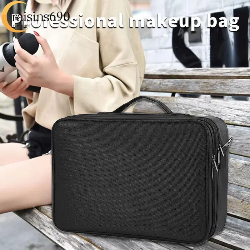 Extra Large Make Up Vanity Case Storage Box Organizer Cosmetic Travel Beauty Bag makeup 6