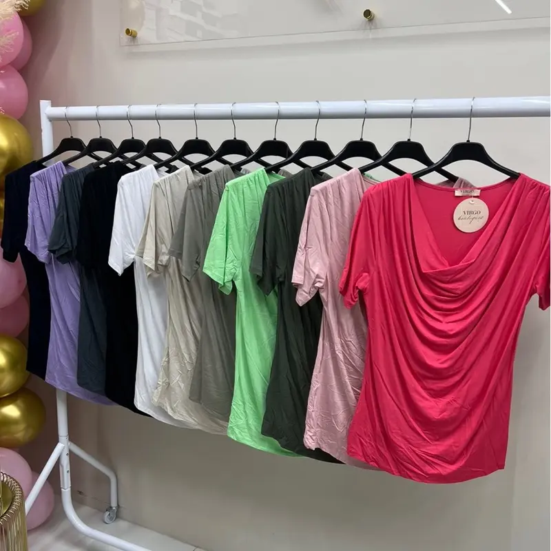 VIRGO BOUTIQUEnova - cowl neck viscose cap sleeve t-shirt top 0