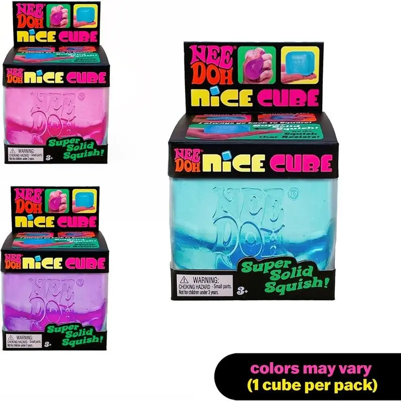 Nice Cube Nee Doh Stress Ball - Sensory Toys,  Sensory Balls, Non-Toxic Dough Material，Needoh Fidget Toys, Anxiety & Stress Relief, fidgets  school antistress  toys comfy  fidget  12 2