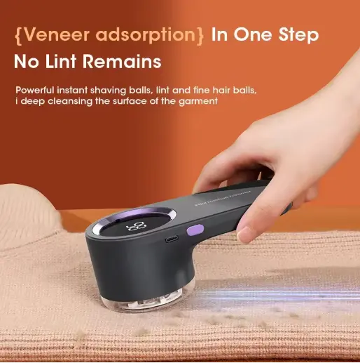 Digital Electric Lint Remover for Clothing - USB Rechargeable Pellet Fluff Fabric Shaver 1