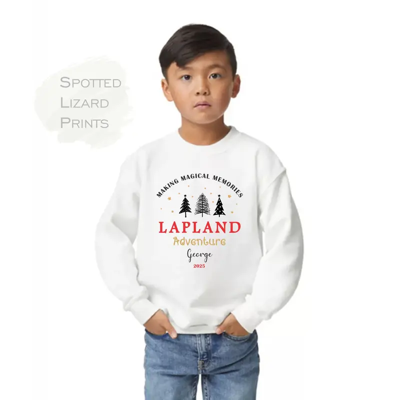 Personalised Lapland Sweatshirt 2025, Matching Family, Lapland Adventure, Children Jumper, Kids Baby Vest, Sleepsuit or T-shirt Lapland 2025 6
