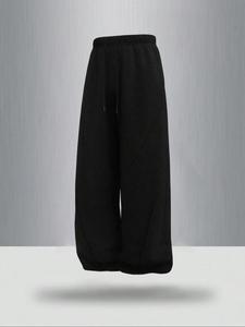 Men's Solid Color Straight Leg Pants, Street Fashion Casual Comfy Pants for Daily Outdoor Wear, Menswear Bottoms for All Seasons