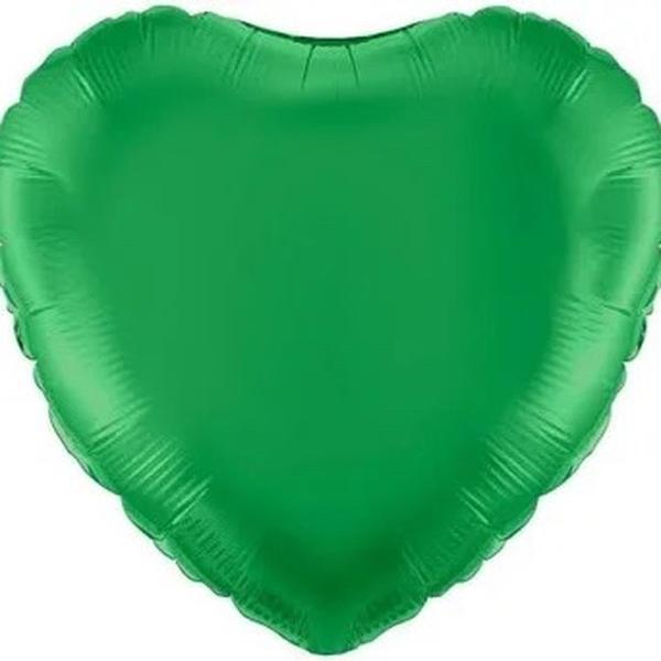 18” Green Heart Foil Balloon for Festive Parties 0