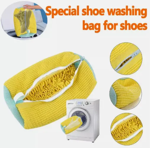 2pcs Shoe Washing Machine Bag for Washing Machine Zipper Cleaning Bag Reusable Laundry Set 1