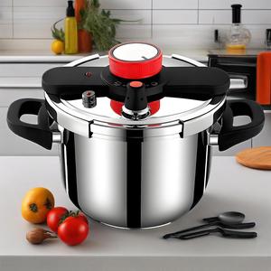 1 Set Thickened Stainless Steel Pressure Cooker, Large Capacity Explosion-Proof, Auto Alarm Locking Lid, Induction & Gas Compatible, Kitchen Essential, Holiday Special