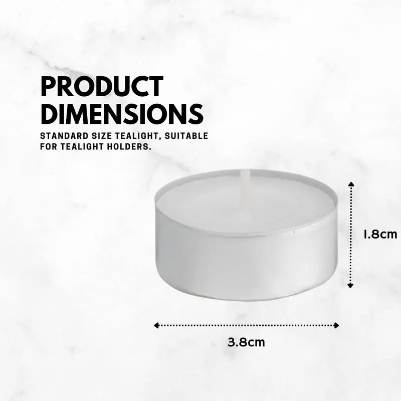 Pack of 50 White Wax  candles for Home Decor 3