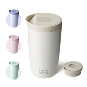 Bottle Bottle Insulated Travel Mug 350ml Stainless Steel Office Coffee Cup with Push Button Lid Keeps Cold and Hot for 8 Hours